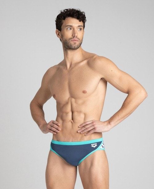 Dark Grey / Mint Arena Team Stripe Brief | KRSIWUJ-29