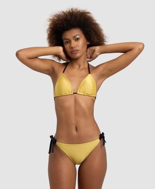 Gold / Black Arena 50th Anniversary Bikini Triangle | JGRTWHE-20