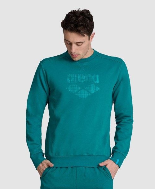 Green Arena Logo Crewneck | RQSNUKO-69