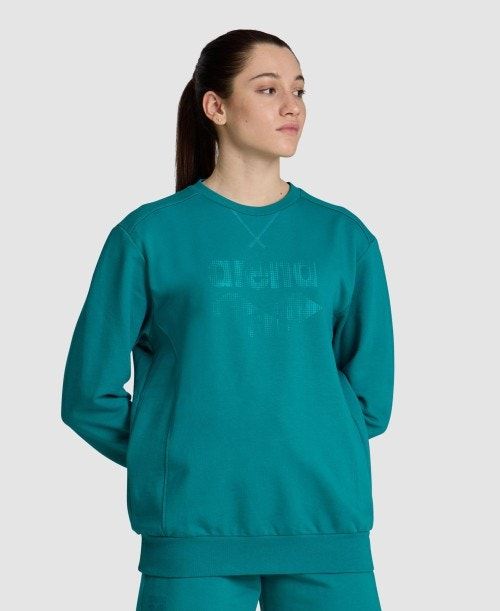 Green Arena Logo Crewneck | RQSNUKO-69