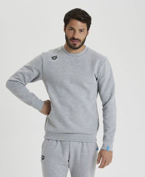 Grey Arena Solid Crewneck | MLSJFOI-58