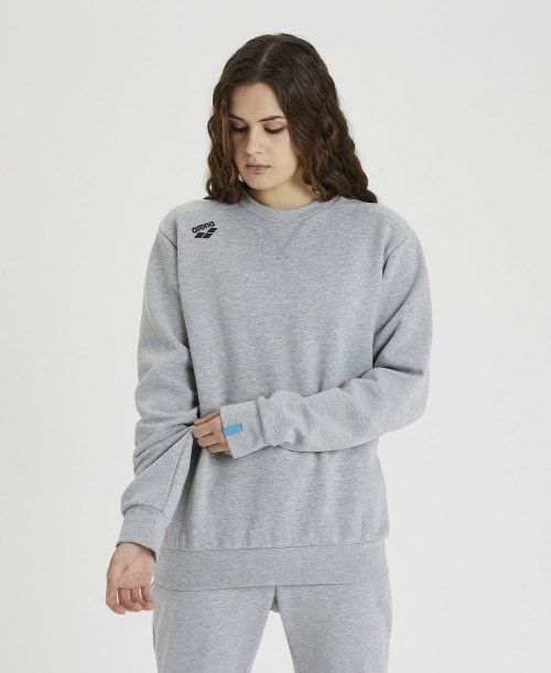 Grey Arena Solid Crewneck | MLSJFOI-58