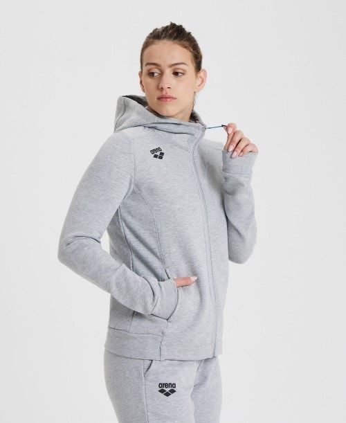 Grey Arena Team Hooded Jacket Panel | KJUHQVA-37