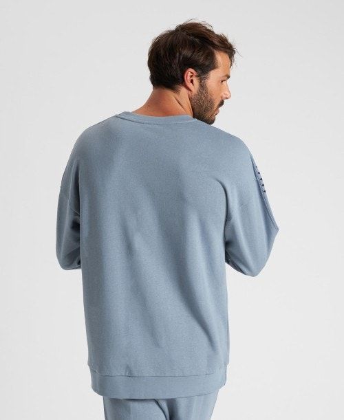 Grey / Grey Arena Oversized Team Sweatshirt | YZXMOWL-48