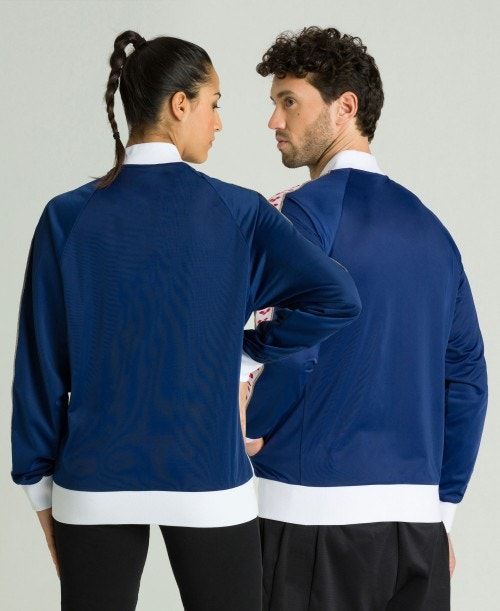 Navy Arena Relax Iv Nations Team Jacket | RAECDFU-84