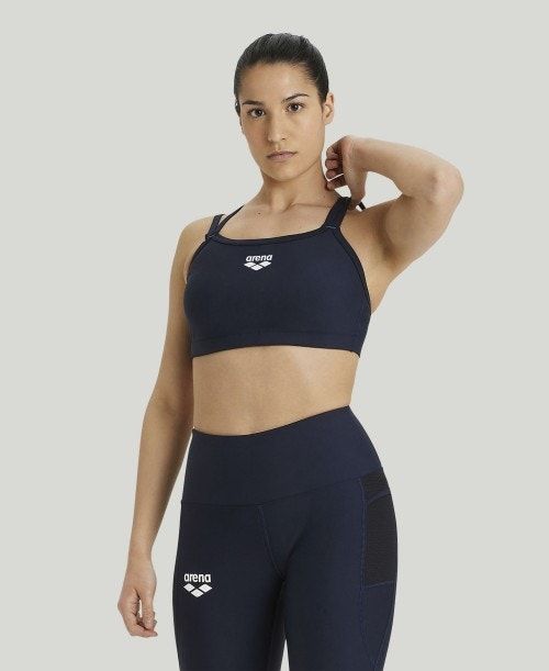 Navy Arena Solid Bra Top | LOXQEAU-79