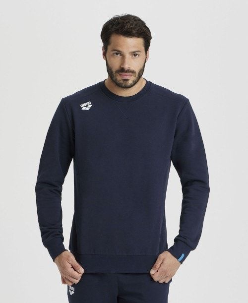 Navy Arena Solid Crewneck | AYSZRTX-04