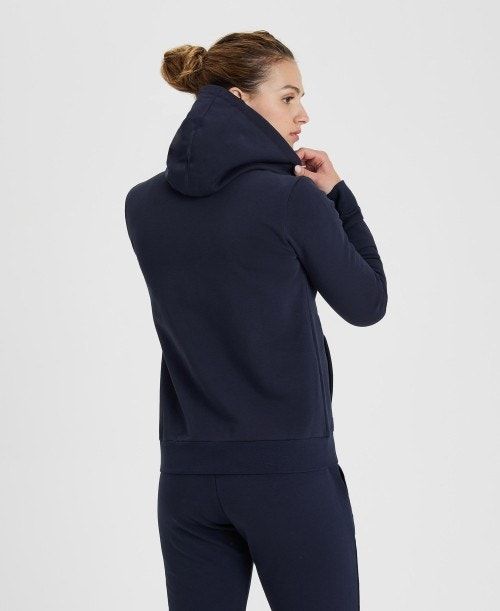 Navy Arena Team Hooded Jacket Panel | LRKGSXM-26