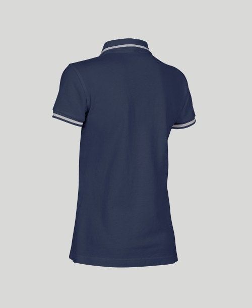 Navy Arena Team Line Short Sleeve Polo | XBPTJSW-08