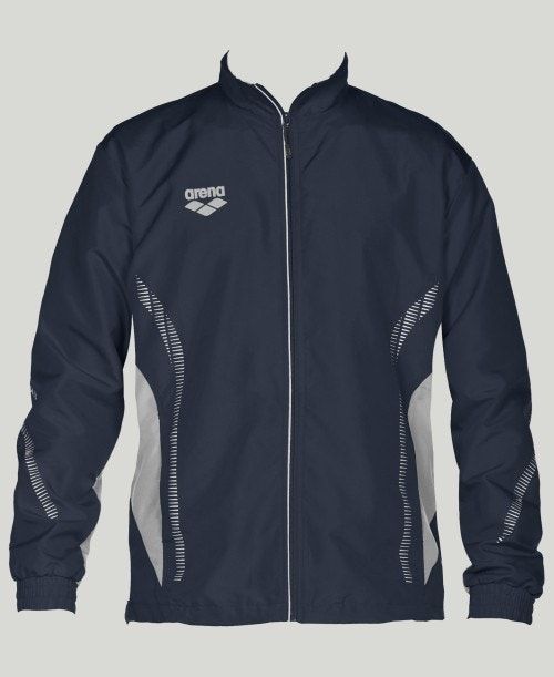 Navy / Grey Arena Team Line Warm-up Jacket | TKSIZVX-26