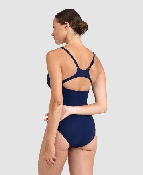 Navy / Light Blue Arena Marina Eye Back One Piece | AKDJPGX-75