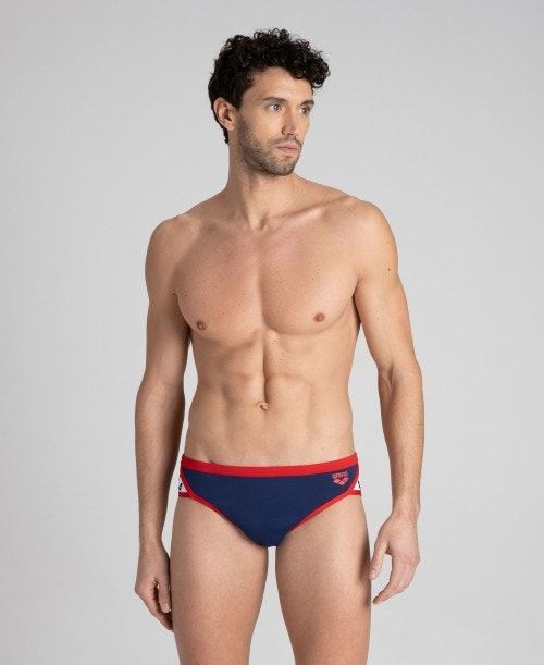 Navy / Red Arena Team Stripe Brief | GOTVYKL-01