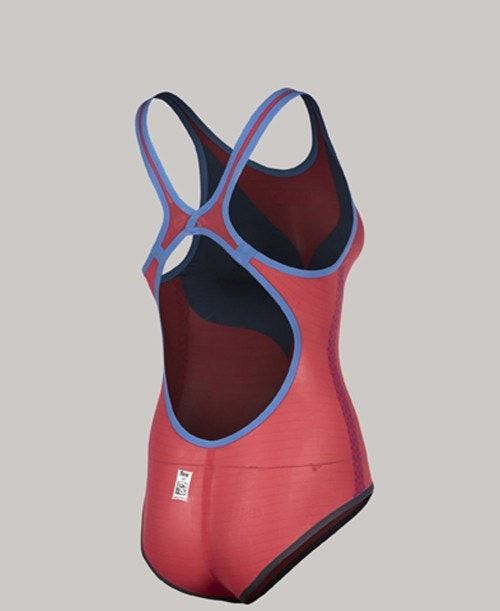 Navy / Red / White Arena Powerskin Carbon Duo Top - Open Back | GELMNFI-01