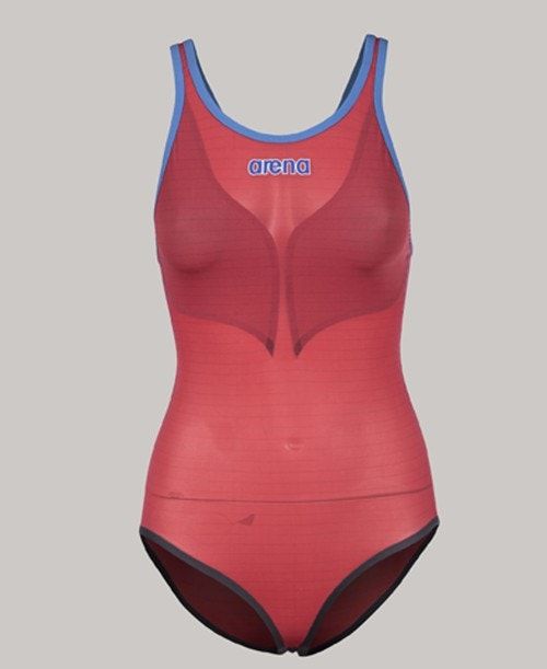 Navy / Red / White Arena Powerskin Carbon Duo Top - Open Back | GELMNFI-01