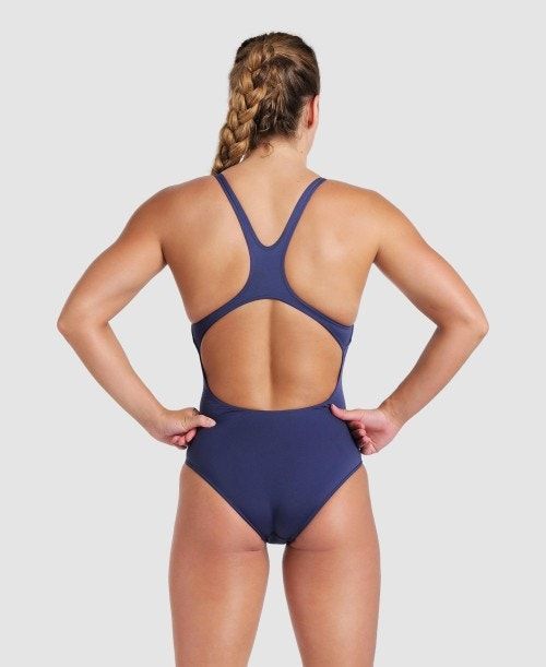 Navy / White Arena Team Swim Pro Solid One Piece | SYPHVKE-82