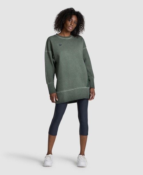 Olive Arena Icons Oversized Crewneck | FMAXBHD-97