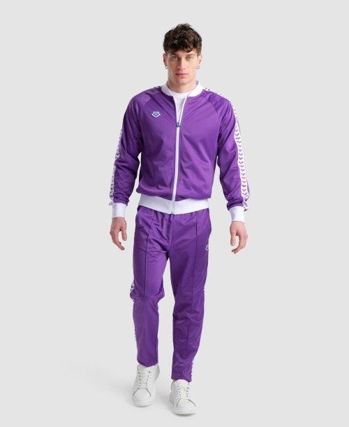 Purple / White / Purple Arena Relax Iv Team Full-zip Jacket | ZHTBKRO-28