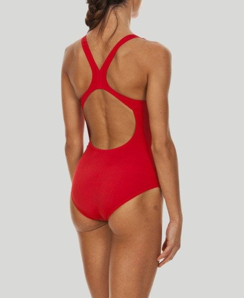 Red / Metal Silver Arena Madison Swim Pro Back - Maxlife | OBTKUWM-46