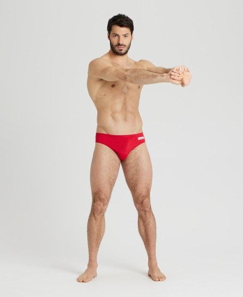 Red / White Arena Team Solid Brief | IACFUQL-18