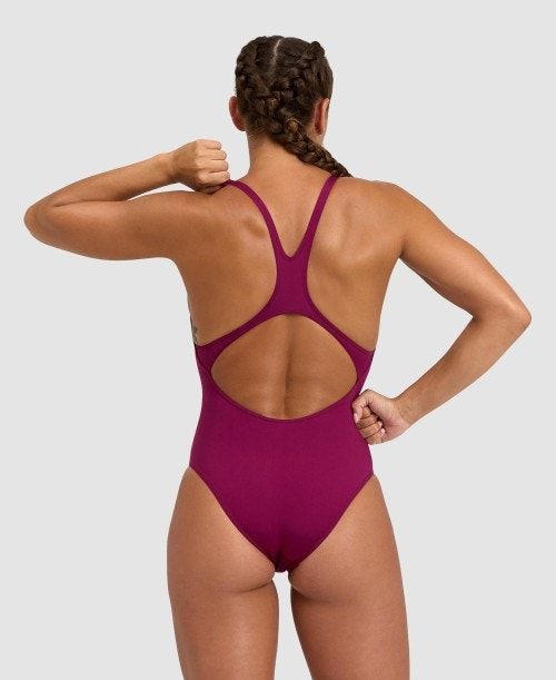 Red / White Arena Team Swim Pro Solid One Piece | ITGZYKD-47