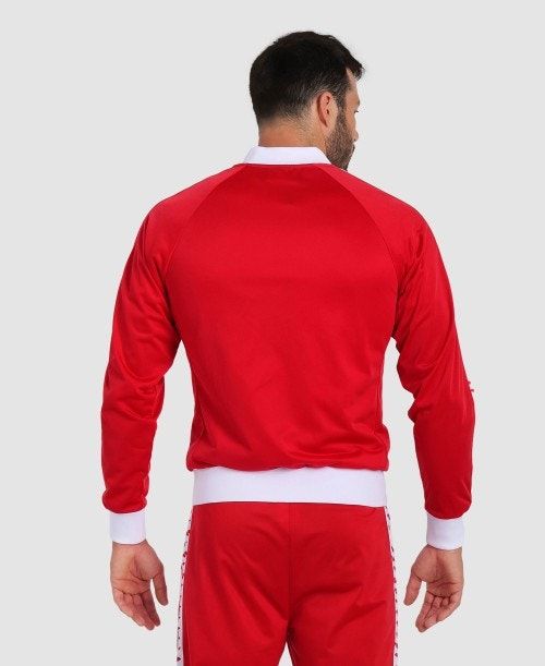 Red / White / Red Arena Relax Iv Team Full-zip Jacket | BXNTQCO-09