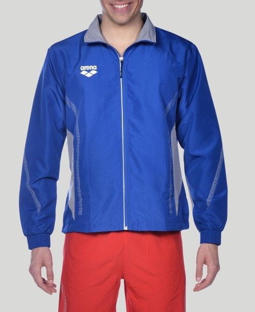 Royal / Grey Arena Team Line Warm-up Jacket | RHTXKQV-02