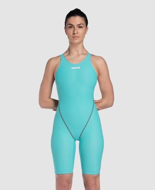 Turquoise Arena Powerskin St Next Eco Open Back | JMWVLIY-91