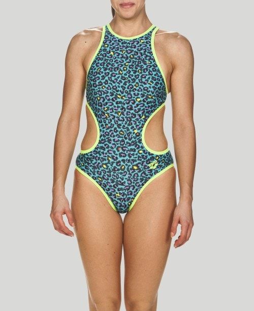 Turquoise / Green Arena The One Leopard Print - Maxlife | GFOLEYI-84