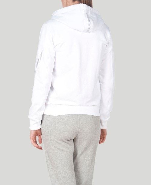 White Arena Team Line Hooded Jacket | CPTIQRL-14