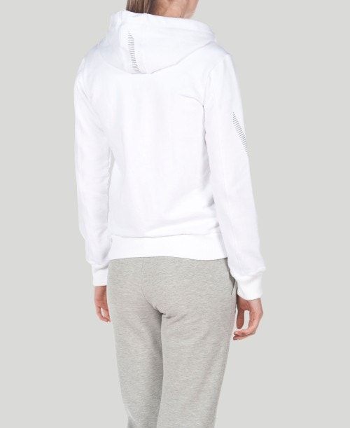 White Arena Team Line Hooded Jacket | CPTIQRL-14