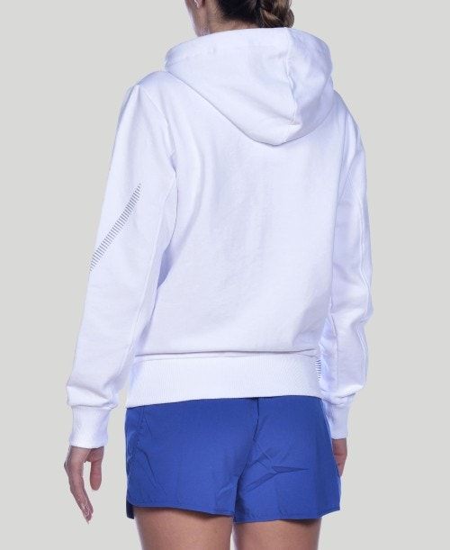 White Arena Team Line Hooded Jacket | GUPXLCD-59