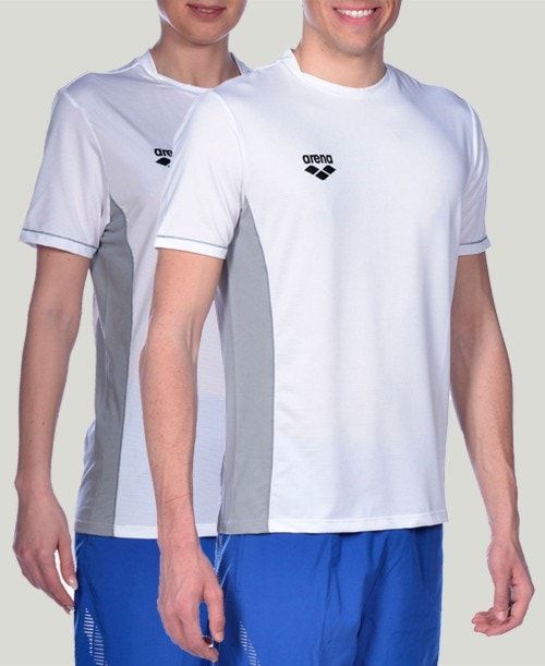 White Arena Team Line Tech Short Sleeve Tee | ILJGEVP-15