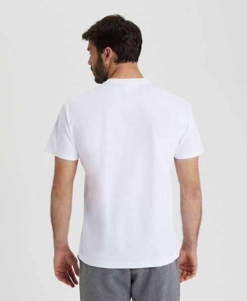 White Arena Uni T-shirt | FKDMNXO-84