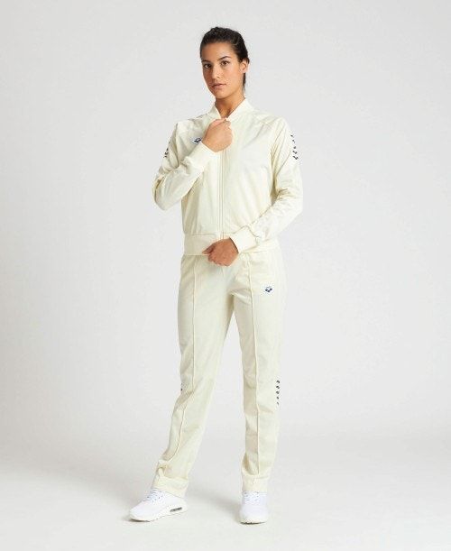 White / White Arena Relax Iv Team Full-zip Jacket | YXTEGDK-34