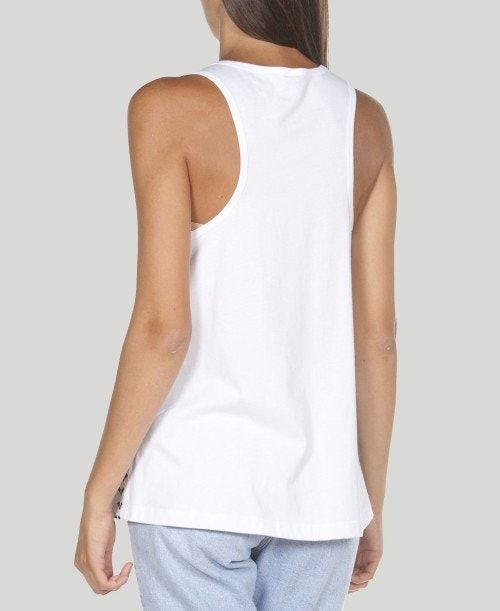 White / White / Black Arena Team Tank Top | ZNPLXIV-15