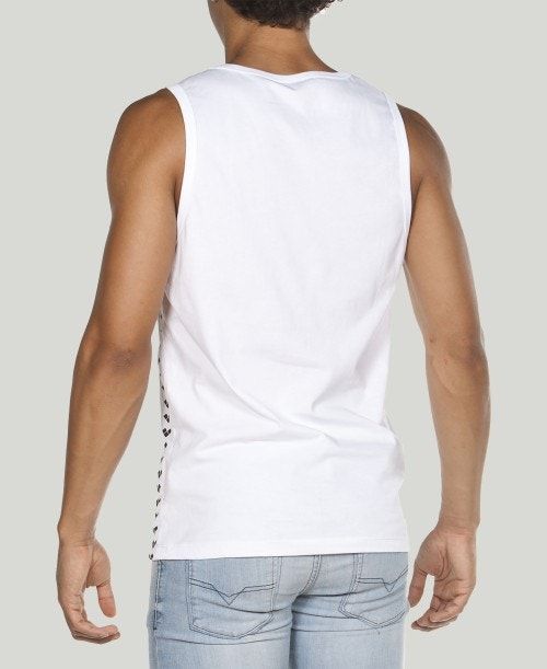 White / White / Black Arena Team Tank Top | CPEJWGQ-39